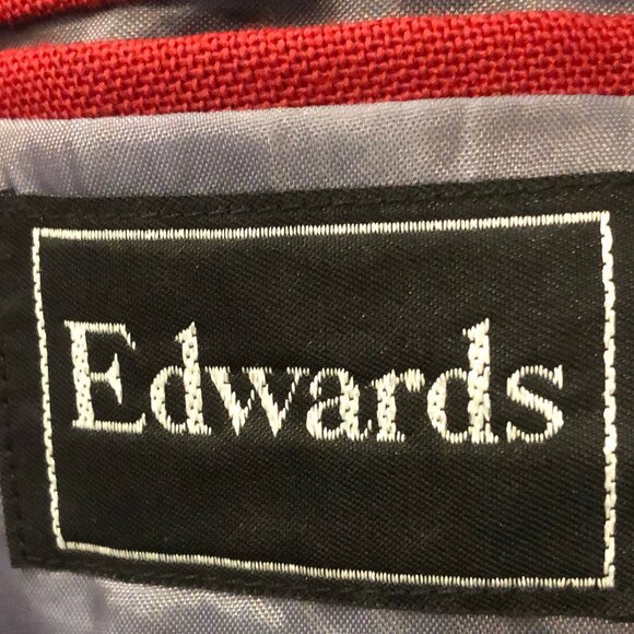 Vintage Edwards Red Blazer — Made in USA | Gold Crest Buttons | Heritage - Picture 11 of 14